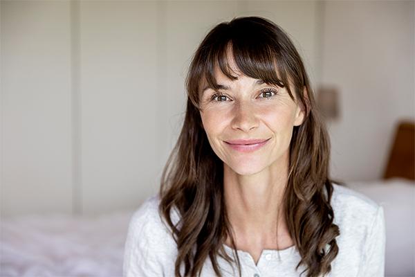 Woman smiling