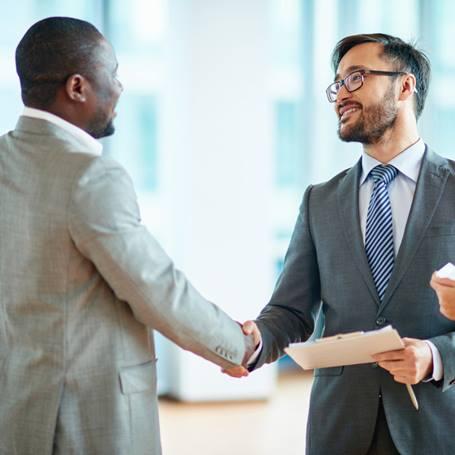business people shaking hands