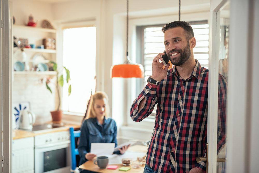 man calling on phone