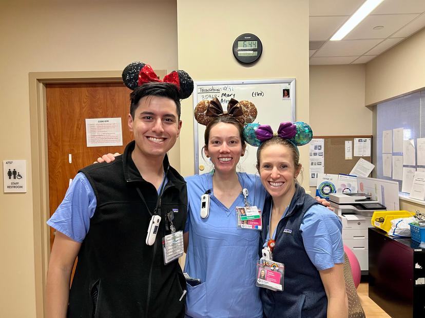 OB/GYN Residents wearing Mickey Mouse ears