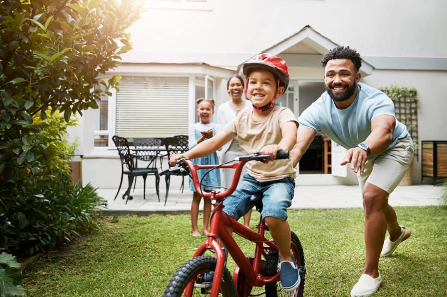 Family having summer fun