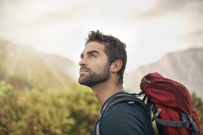 Thinking hiker