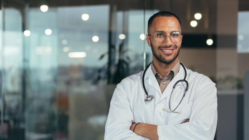 young doctor smiling