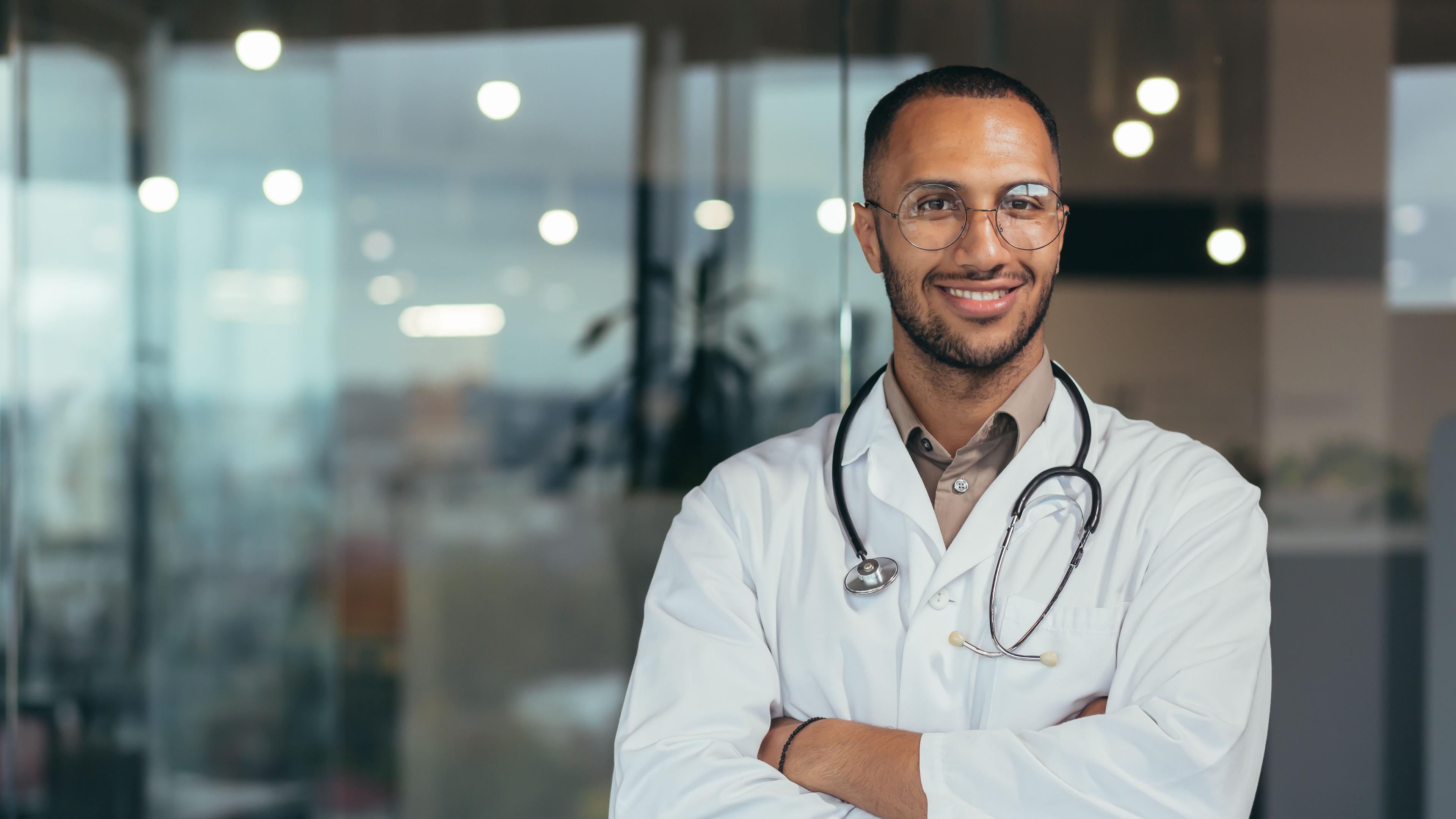 young doctor smiling