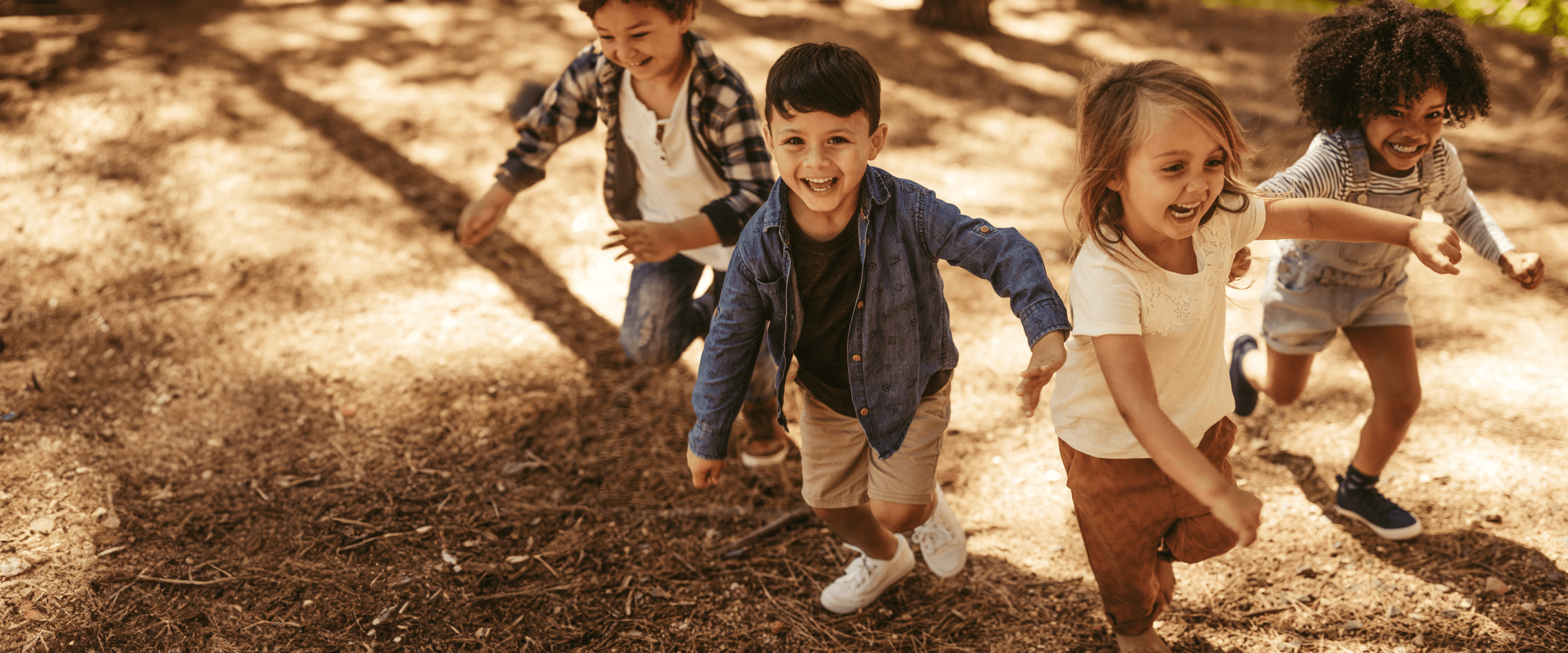 kids in forest