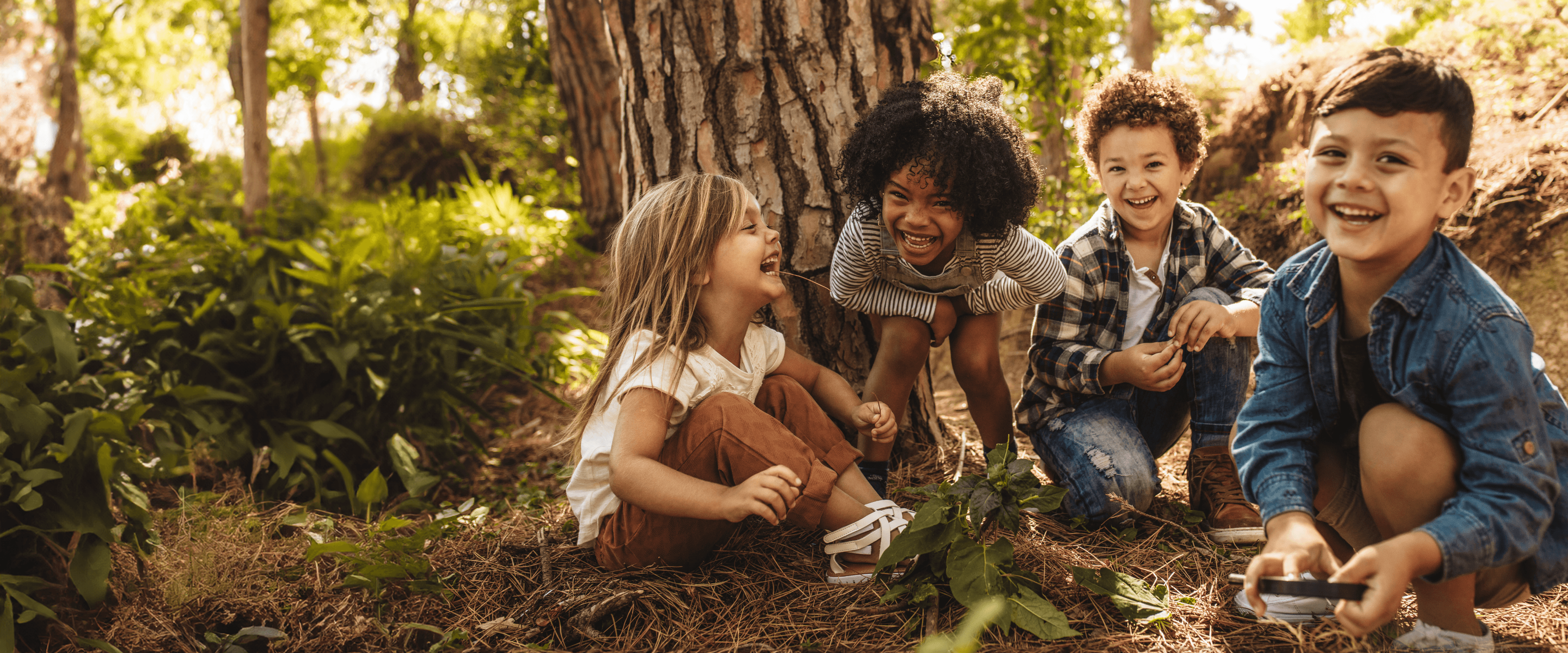 kids in forest