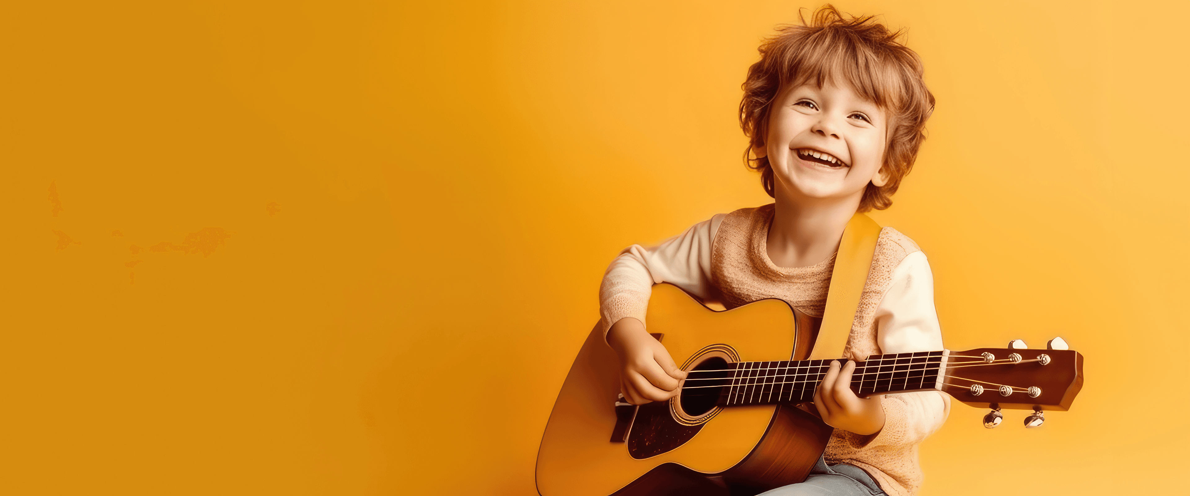 child with guitar